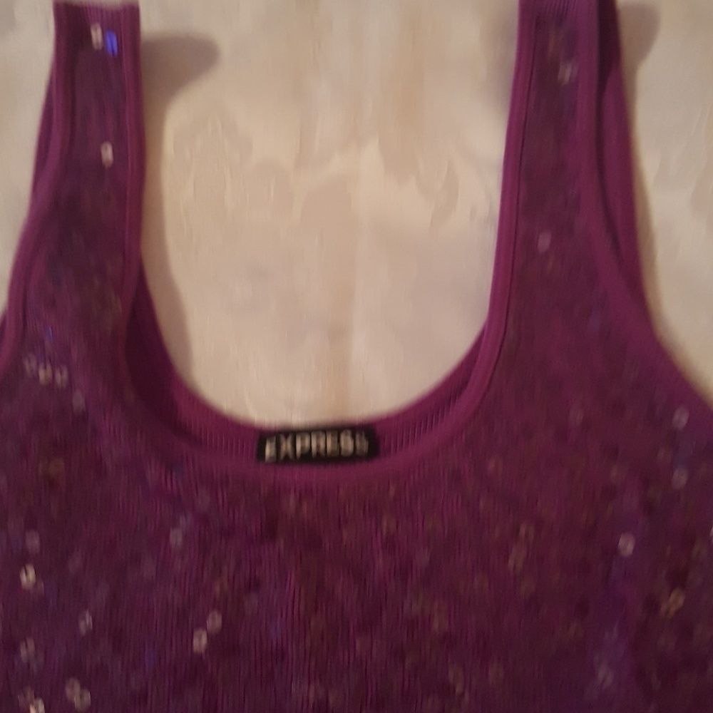 Purple Sequences Tank Top - Picture 3 of 5